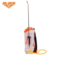 Elektrický postrekovač RURIS RSE 1400S – 14 l nádrž, 12V 8Ah batéria, teleskopická kovová tyč, tlak 6 bar, automatické miešanie, oranžová 4