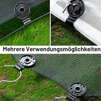 RURIZHONGTIAN 120 komada Set kopči za pričvršćivanje sjenila - Plastične hvataljke za mreže za zasjenjivanje, zaštitu vrtnih biljaka i travnjaka, specijalne kopče s očicama 5