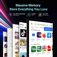 11-palcový tablet RUSHAR, Android 15, 36 GB RAM + 256 GB ROM (2 TB TF), 5G/2,4G WiFi, osemjadrový procesor 2,0 GHz, 2000x1200, 8000 mAh, 13 MP + 8 MP, GPS, rozpoznávanie tváre 6