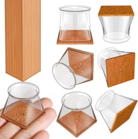 RUSIDO 20db Szögletes Szék Lábvédő Sapka Szilikon Tiszta 19-27mm Padlóvédelem 1
