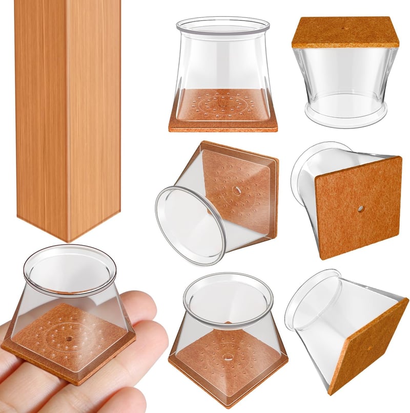RUSIDO 20db Szögletes Szék Lábvédő Sapka Szilikon Tiszta 19-27mm Padlóvédelem