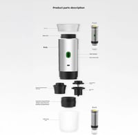 Ruspela 12V Hordozható Espresso Kávéfőző Kapszulás Autóhoz Kempinghez Utazáshoz 2