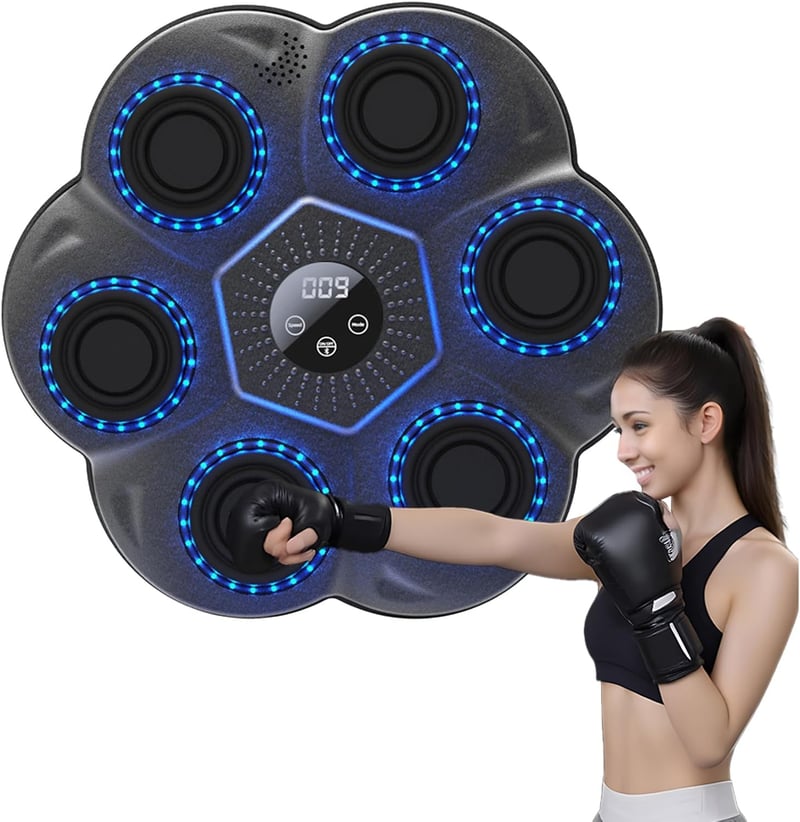 Ruspela Bluetooth Boxzsák Felnőtteknek 9 Mód 18 Sebesség LED Világítás
