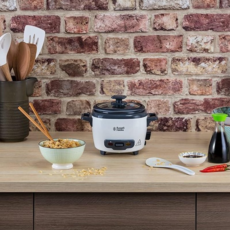 Russell Hobbs 0,4 literes mini rizsfőző, melegen tartás funkcióval, teflon bevonatú levehető edénnyel