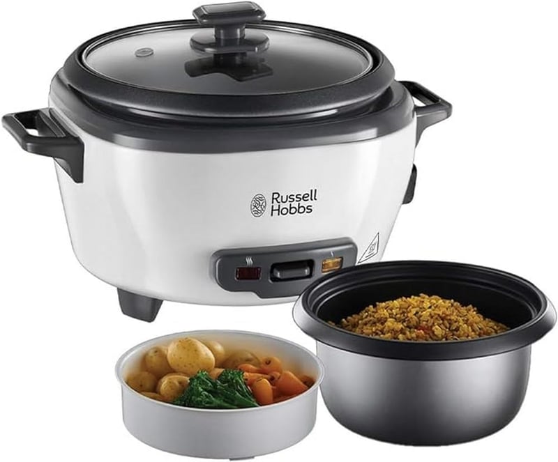 Russell Hobbs 0,8L rizsfőző gőzöléssel, tapadásmentes edénnyel és melegentartással