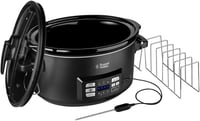 Russell Hobbs 25630-56 Multivarník 3 v 1, pomalý hrniec, sous-vide a panvica na pečenie s teplomerom na mäso, 6,5 l keramická nádoba, digitálny displej, časovač 3