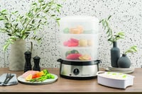 Russell Hobbs 9L gőzöző 60 perces időzítővel, 3 edénnyel, rizsfőző és tojástartó, BPA-mentes 2