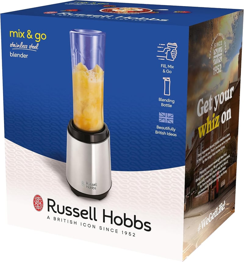 Russell Hobbs Blender Turmixgép 23500 RPM Motorral, Rozsdamentes Acél, 600ml