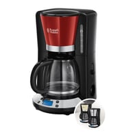 Kávovar s filtrom Russell Hobbs Colours+, 1,25 l, programovateľný časovač – červený 1