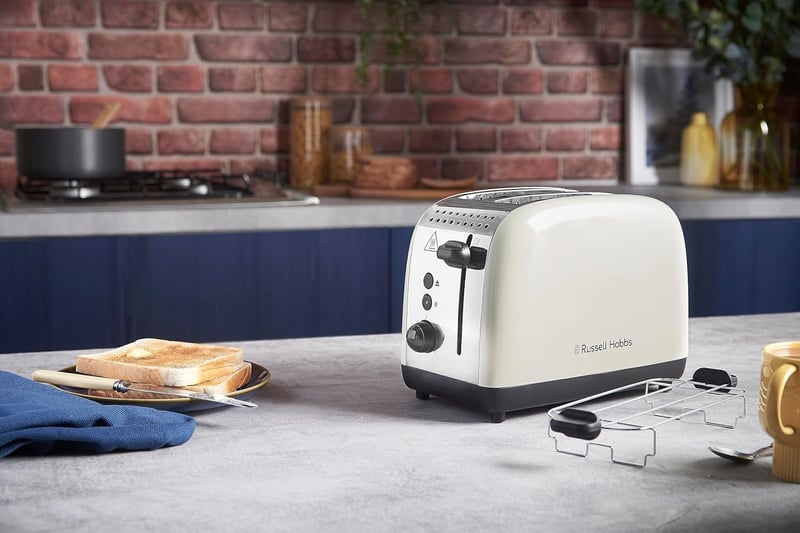 Russell Hobbs Colours Plus 2 szeletes kenyérpirító krém rozsdamentes acél extra széles nyílásokkal