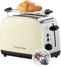 Russell Hobbs Colours Plus 2 szeletes kenyérpirító krém rozsdamentes acél extra széles nyílásokkal 1