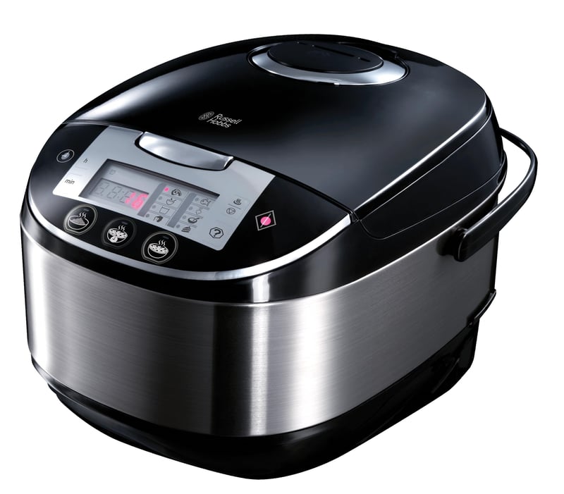 Multicooker Russell Hobbs Cook at Home 21850-56 – 5 litri, 900W, 11 programe de gătire, afișaj LED, oțel inoxidabil, negru-argintiu