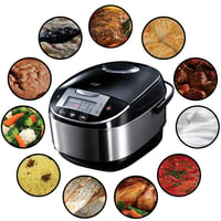 Multicooker Russell Hobbs Cook at Home 21850-56 – 5 litri, 900W, 11 programe de gătire, afișaj LED, oțel inoxidabil, negru-argintiu 3