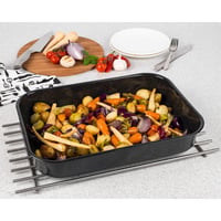 Hlboký pekáč Russell Hobbs CW11431 Romano 42 cm – vhodný do umývačky riadu, nepriľnavý smaltovaný oceľový pekáč, do 230 °C, čierny 9