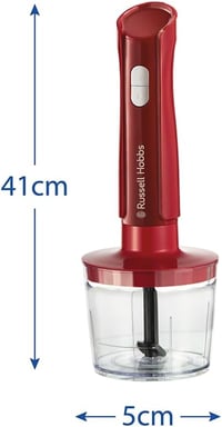 Russell Hobbs Desire Red 3az1-ben kézi mixer, habverő és aprító 600ml pohárral 7