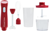 Russell Hobbs Desire Red 3az1-ben kézi mixer, habverő és aprító 600ml pohárral 8