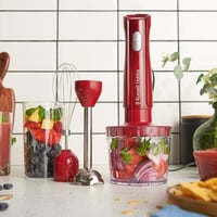 Russell Hobbs Desire Red 3az1-ben kézi mixer, habverő és aprító 600ml pohárral 6