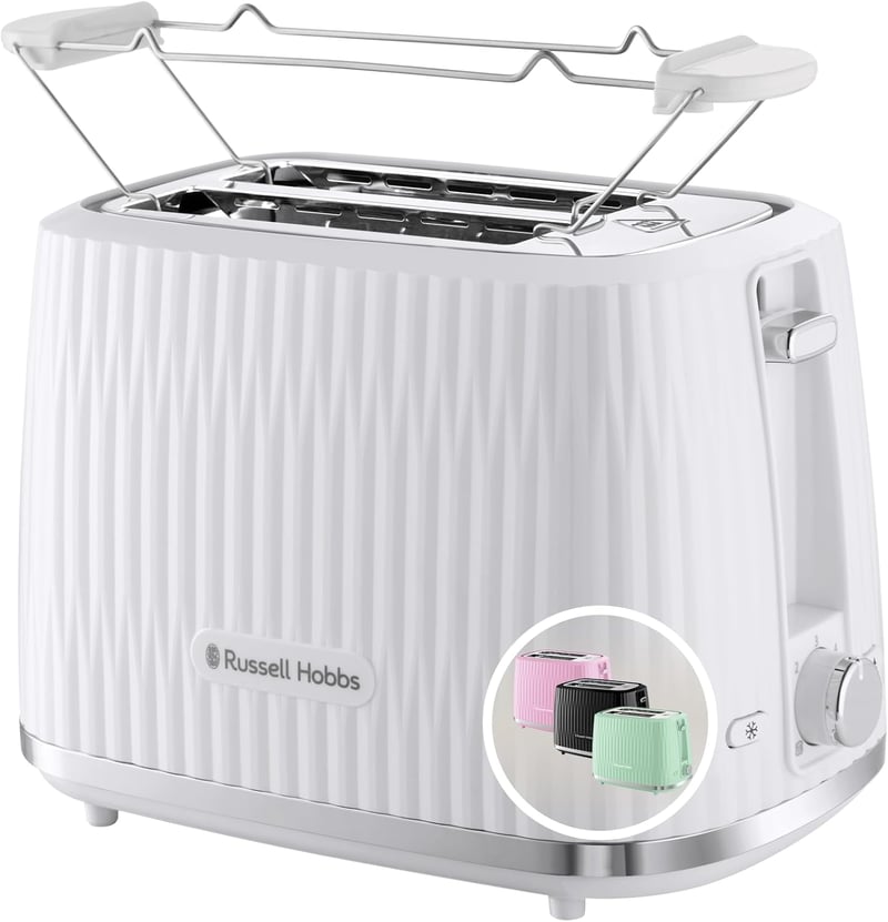 Russell Hobbs Eden 27370-56 kenyérpirító 2 szeletes fehér 6 fokozat leolvasztás funkcióval