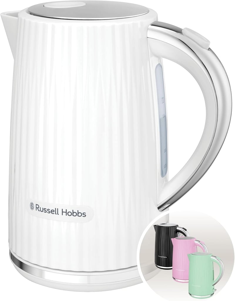 Russell Hobbs Eden fehér vízforraló 1,7L rozsdamentes acél szűrővel