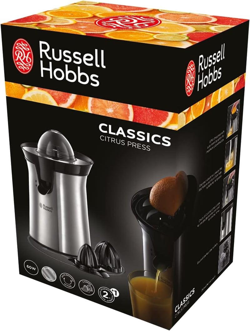 Russell Hobbs Elektromos Citromprés Narancsprés Automata Forgó Kúpokkal