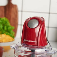 Russell Hobbs Elektromos Mini Aprító Piros 500ml Üveg Edénnyel Húshoz Zöldséghez 4