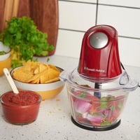 Russell Hobbs Elektromos Mini Aprító Piros 500ml Üveg Edénnyel Húshoz Zöldséghez 8