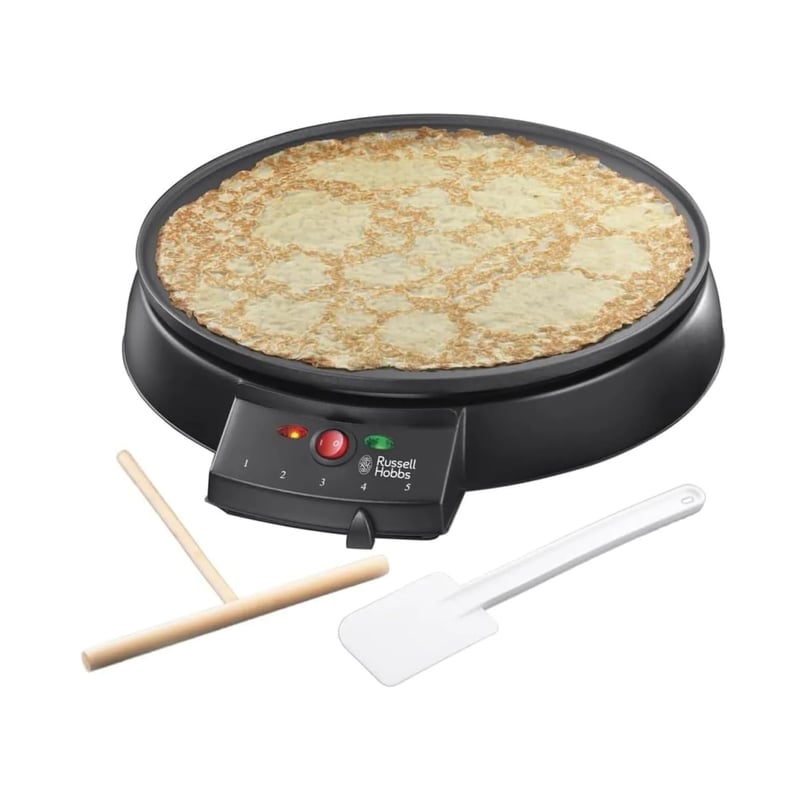 Russell Hobbs Fiesta 20920-56 palacinkovač – Ø30 cm, nepriľnavá plocha, rozotierač cesta a obracačka, 1000 W, čierny