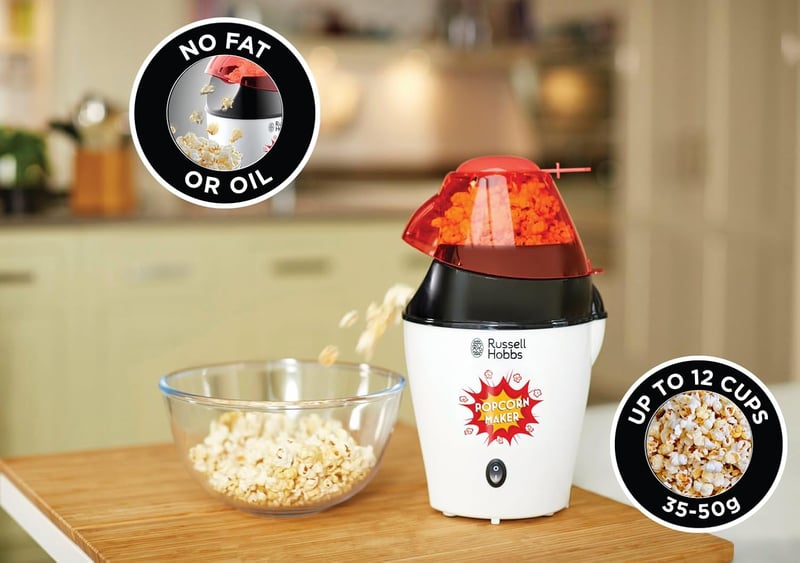 Russell Hobbs Fiesta Popcorn Maker 1200W Forró Levegős Olaj Nélküli