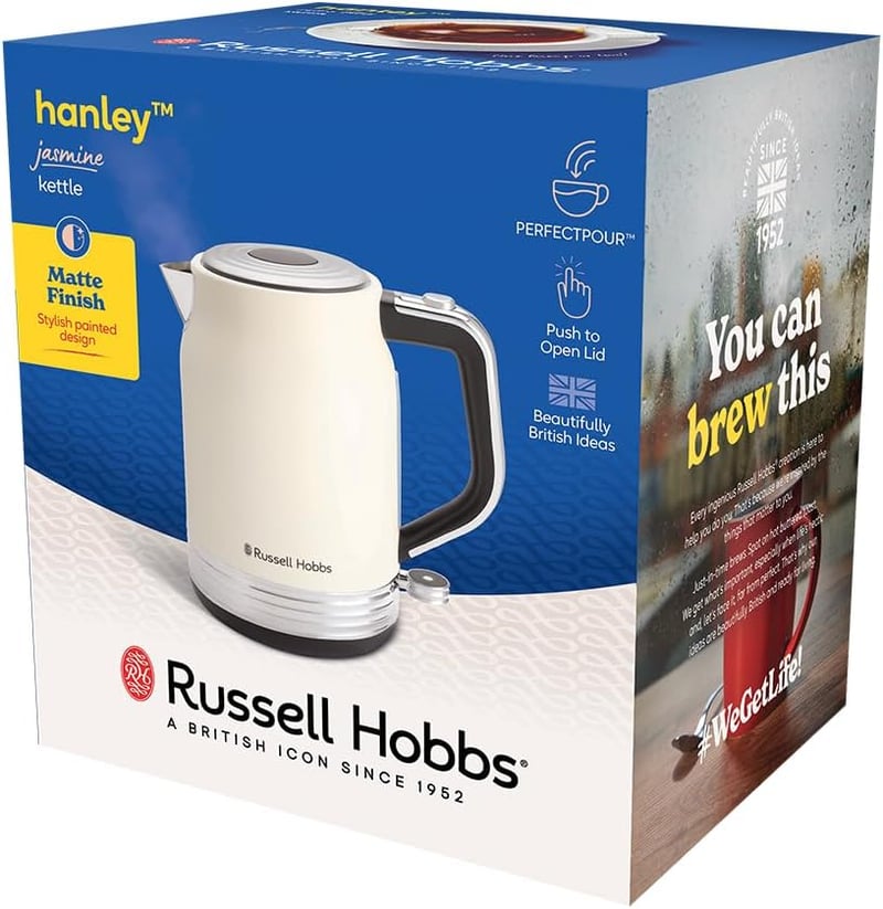 Russell Hobbs Hanley Retro Jasmine Vízforraló 1.7L Rozsdamentes Acél Vintage