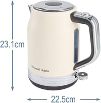 Russell Hobbs Hanley Retro Jasmine Vízforraló 1.7L Rozsdamentes Acél Vintage 9