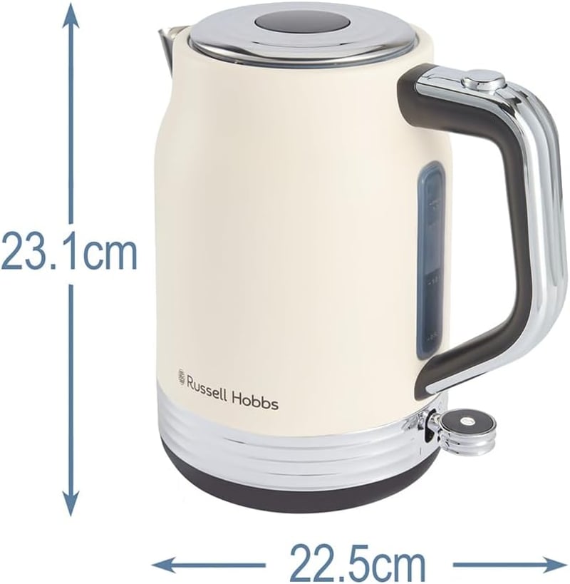 Russell Hobbs Hanley Retro Jasmine Vízforraló 1.7L Rozsdamentes Acél Vintage