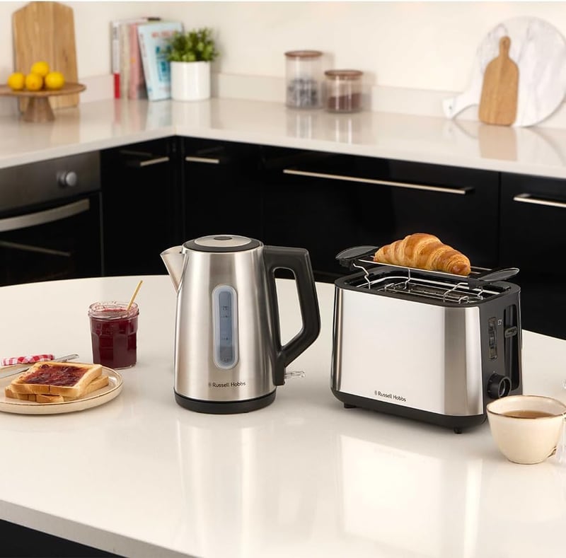 Russell Hobbs Heaton 27390-56 Rozsdamentes Kenyérpirító Extra Széles Nyílással 6 Fokozat