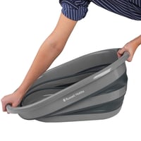 Coș de rufe oval pliabil Russell Hobbs LA053879GRYEU, 27L, organizator de depozitare portabil, negru/gri 6