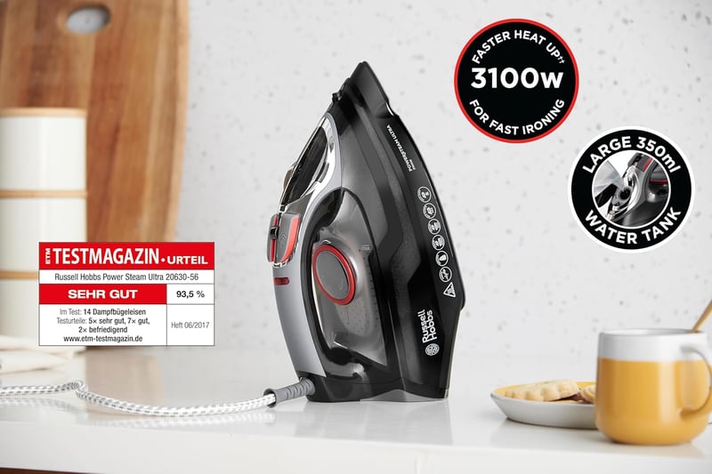Russell Hobbs PowerSteam Ultra 3100W gőzölős vasaló kerámia talppal - Power Steam Ultra 3100W
