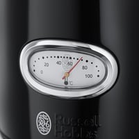 Russell Hobbs Retro Vízforraló 1.7L 2400W Fekete Rozsdamentes Acél Gyors Felmelegítés 5