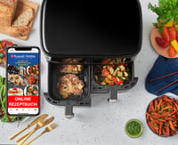 Teplovzdušná fritéza Russell Hobbs Satisfry 27681-56 s dvojitým košom 9 l — chybná, na náhradné diely: nejde zapnúť (stav: pozri 2. obrázok) 8