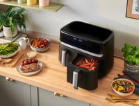 Russell Hobbs Satisfry 27681-56 Dupla Kosarú Forrólevegős Sütő, 9L, 2 Független Zóna, 9 Program, 200°C, Touchscreen, 2800W, Olaj Nélküli Süt 10