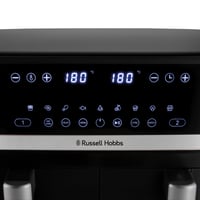 Teplovzdušná fritéza Russell Hobbs Satisfry 27681-56 s dvojitým košom 9 l — chybná, na náhradné diely: nejde zapnúť (stav: pozri 2. obrázok) 9