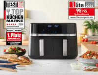 Teplovzdušná fritéza Russell Hobbs Satisfry 27681-56 s dvojitým košom 9 l — chybná, na náhradné diely: nejde zapnúť (stav: pozri 2. obrázok) 7