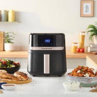 Teplovzdušná fritéza Russell Hobbs SatisFry Rapid 4,3 l, bez oleja, s dotykovou obrazovkou, 9 programami, vhodná do umývačky riadu, čierna 10