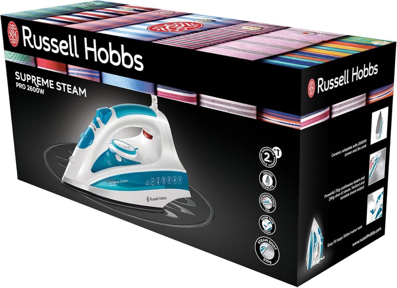 Russell Hobbs Supreme Steam Pro 2600W gőzölős vasaló kerámia talppal