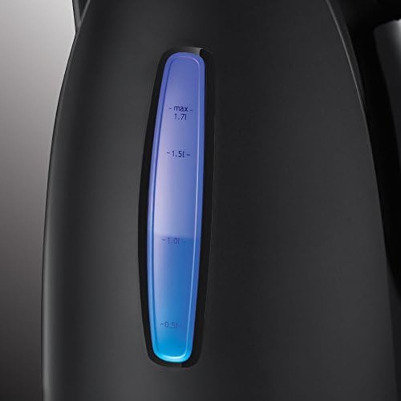 Russell Hobbs Textures+ 1,7L Vízforraló 2400W LED Világítás Gyors Fűtés Fekete