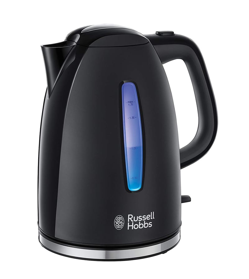 Rýchlovarná kanvica Russell Hobbs Textures+ 22591-70, 1,7 l, 2400 W, LED osvetlenie – čierna