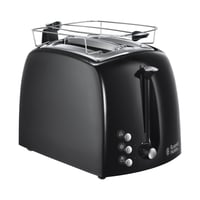 Hriankovač Russell Hobbs Textures Plus 22601-56 – 2 široké otvory, nadstavec na rozpekanie pečiva, 6 stupňov opečenia, funkcia rozmrazovania, 850 W, čierny 1