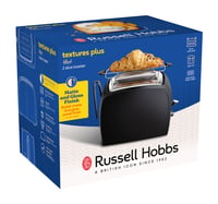 Hriankovač Russell Hobbs Textures Plus 22601-56 – 2 široké otvory, nadstavec na rozpekanie pečiva, 6 stupňov opečenia, funkcia rozmrazovania, 850 W, čierny 10