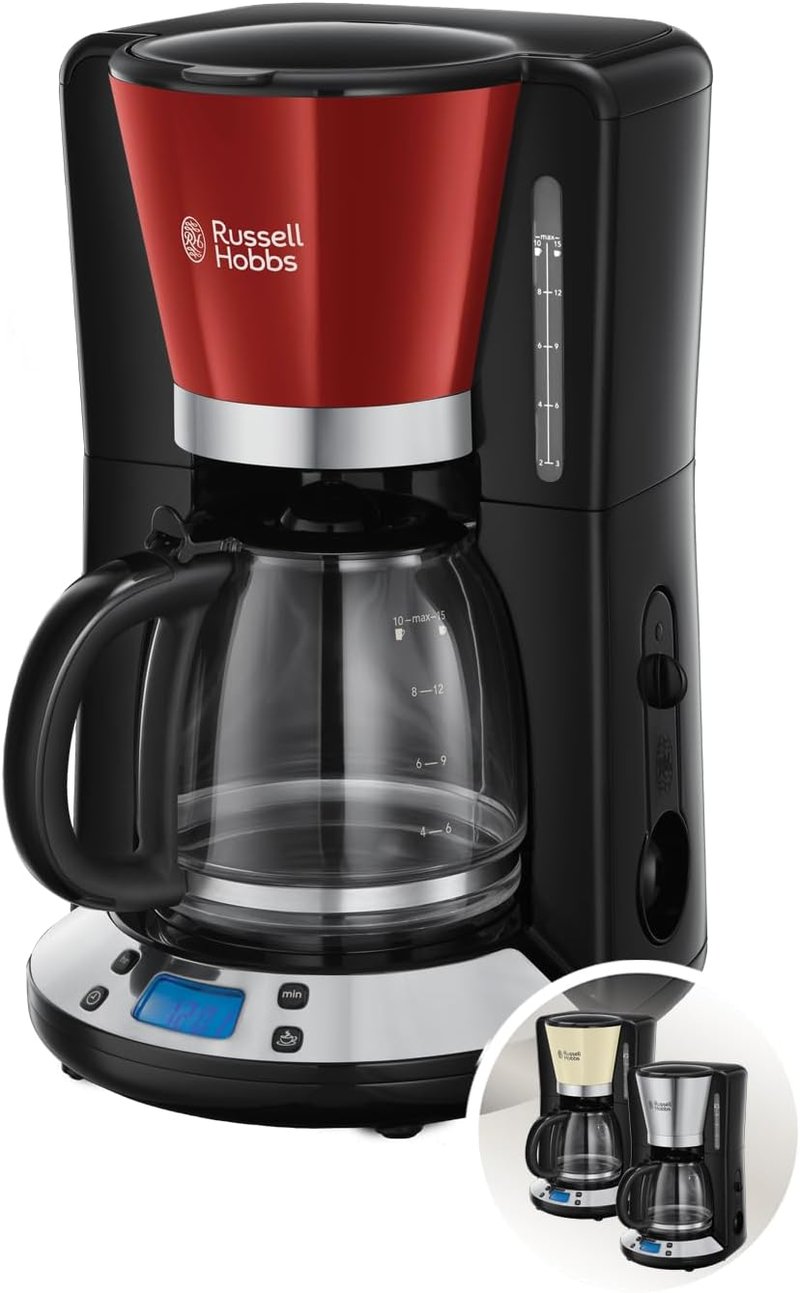 Russell Hobbs Victoria digitális üveg kávéfőző 1,25L programozható időzítővel