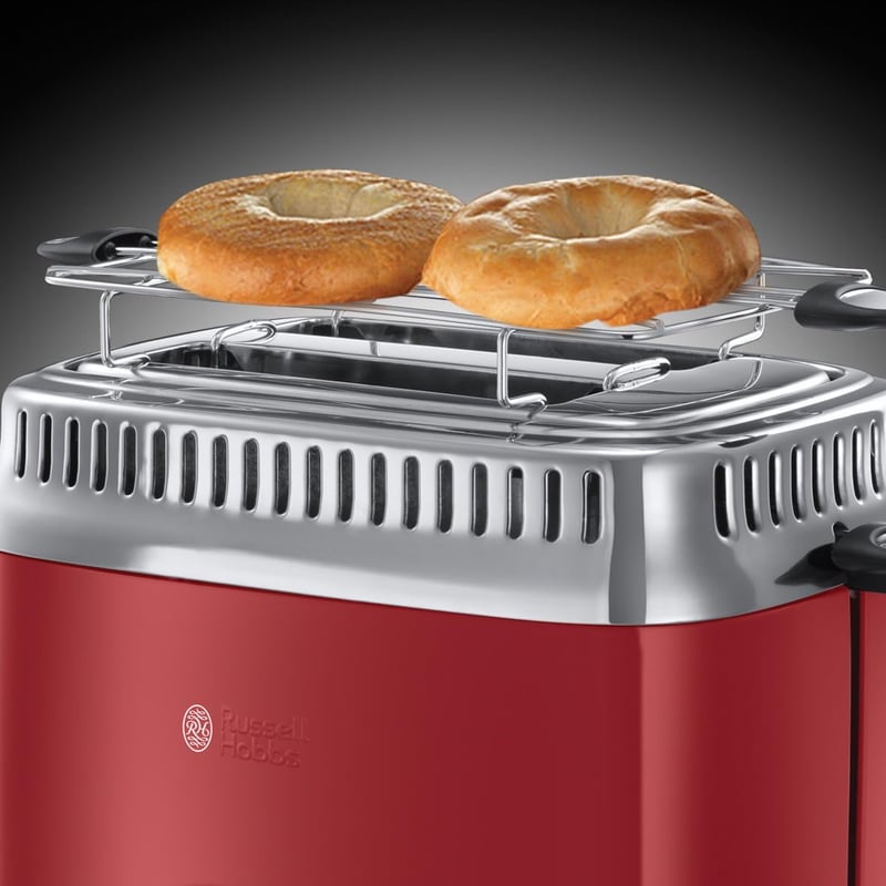 Russell Hobbs Vintage 21680-56 Retro Kenyérpirító 2 Szeletes Rozsdamentes Acél Piros