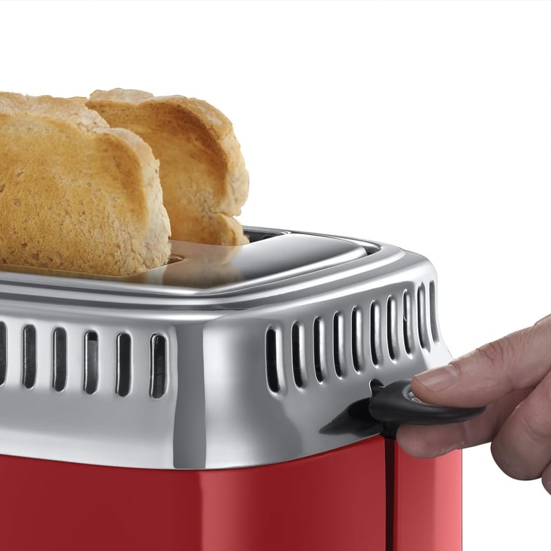Russell Hobbs Vintage 21680-56 Retro Kenyérpirító 2 Szeletes Rozsdamentes Acél Piros