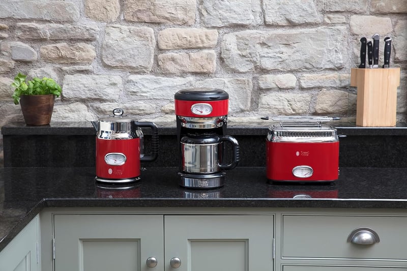 Russell Hobbs Vintage 21680-56 Retro Kenyérpirító 2 Szeletes Rozsdamentes Acél Piros