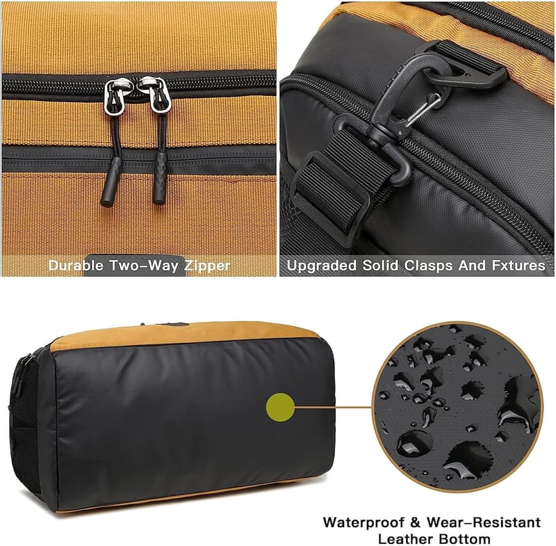 Rutiyoka Sport és Utazótáska Férfiaknak és Nőknek, Narancs Színű Többfunkciós Duffel Táska 56cm